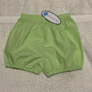 Lullaby Set Green Striped Baby Bloomers